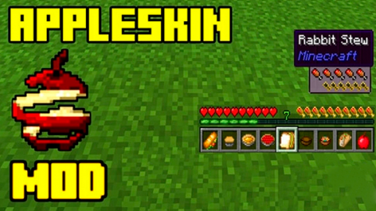 мод AppleSkin майнкрафт
