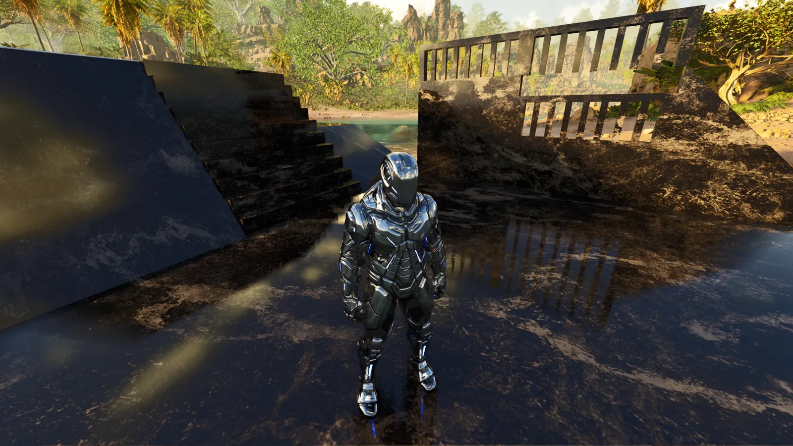 Персонаж и постройки из Arkitect’s Paradise в ARK Survival Ascended