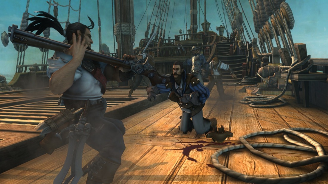 Бой на палубе корабля в игре Captain Blood