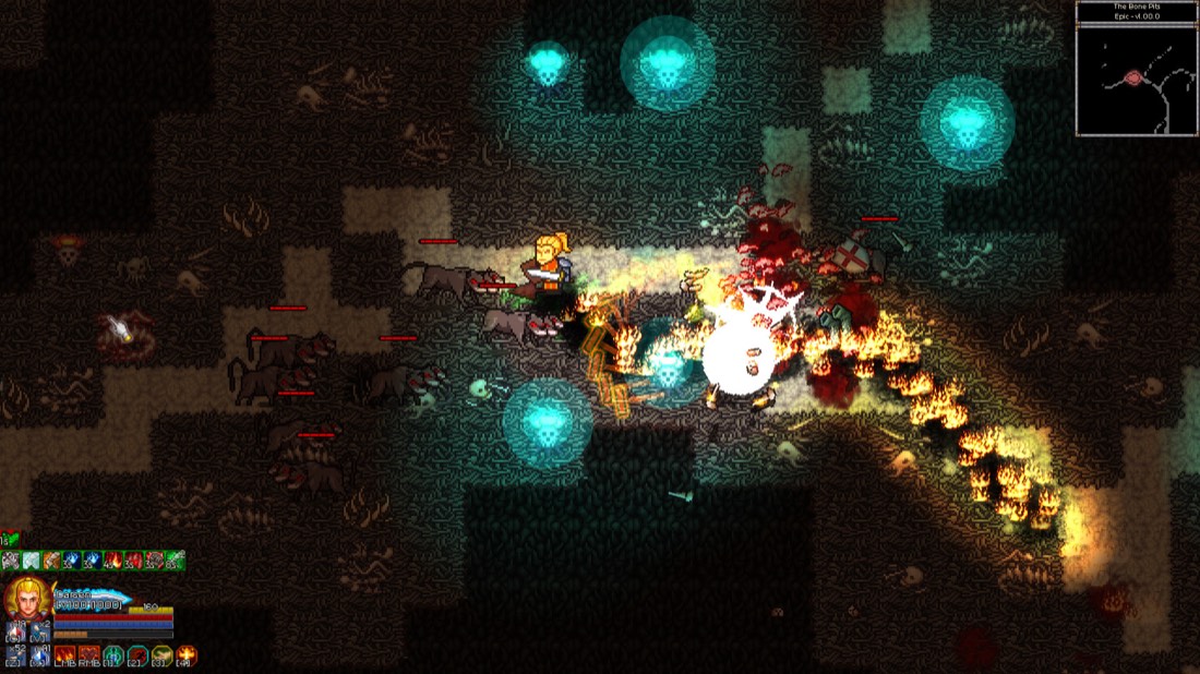 Пиксельная битва с монстрами в Chronicon