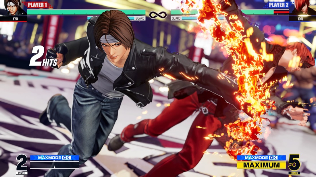 Кё атакует Иори в The King of Fighters XV