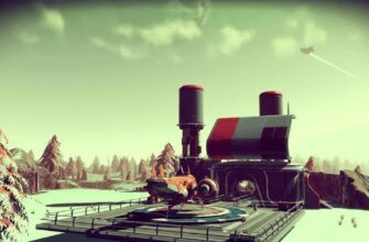 Пейзаж и база на планете в No Man’s Sky