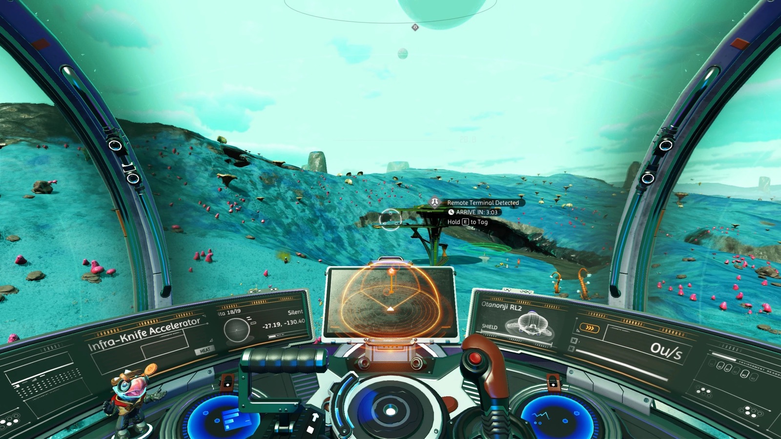 Метка объекта в кабине корабля No Man’s Sky