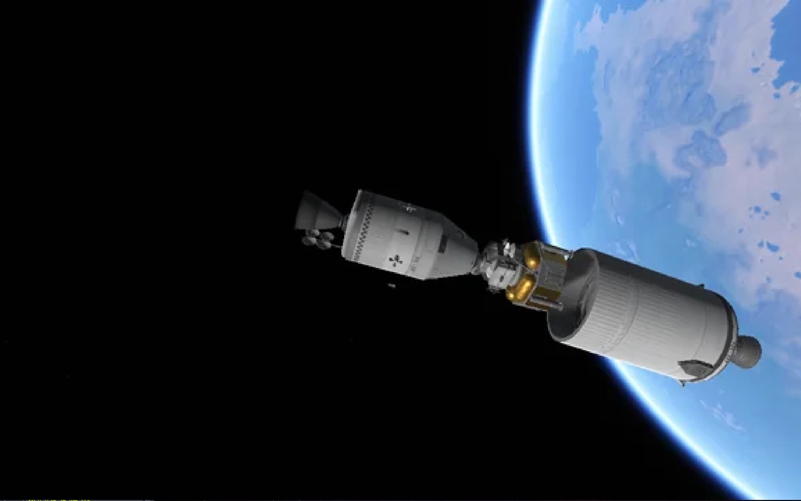 Космический аппарат с деталями ReStock в Kerbal Space Program