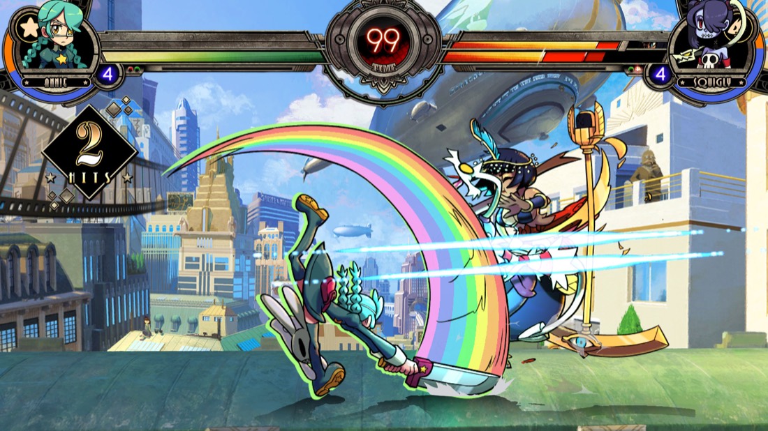 Комбинация Энни против Сквигли в Skullgirls 2nd Encore