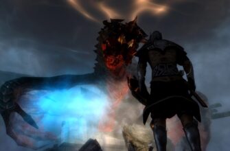 Довакин сражается с драконом в Skyrim
