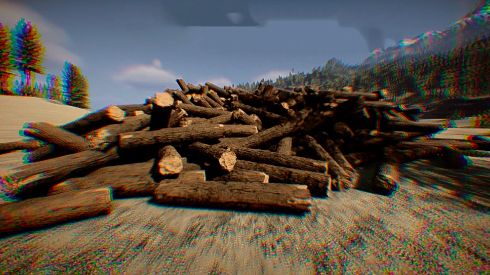 Брёвна с модом Remove Max Objects Cap в Sons of the Forest