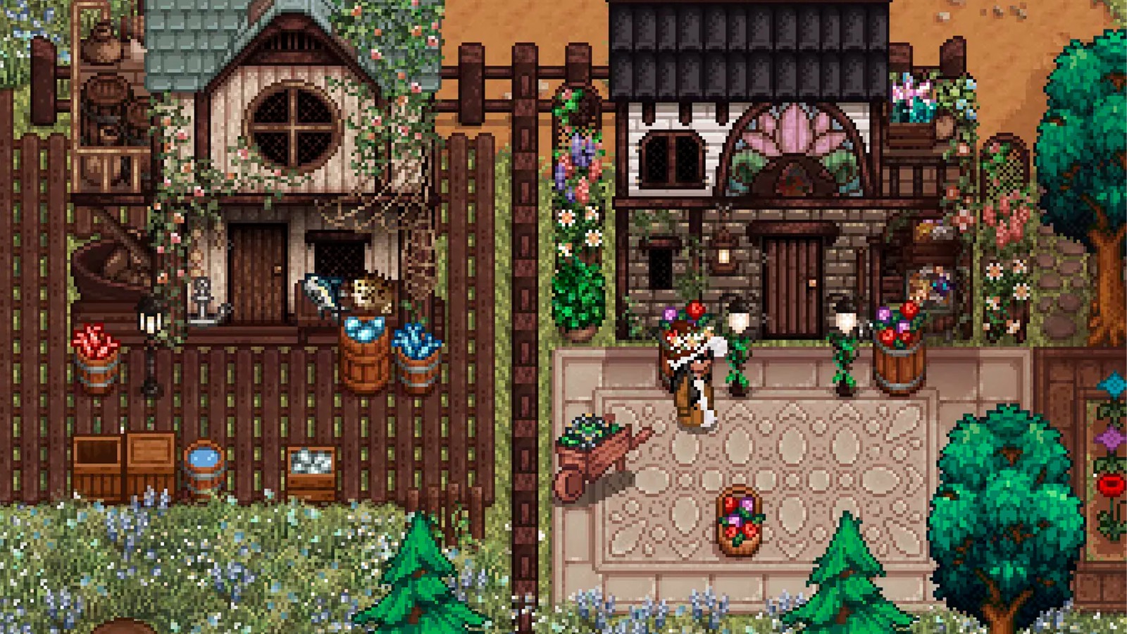 Ведьминское оформление фермы из коллекции Aesthetic Valley Witchcore для Stardew Valley