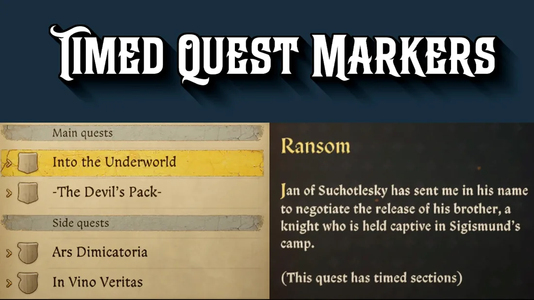 Мод Timed Quest Markers для Kingdom Come: Deliverance 2