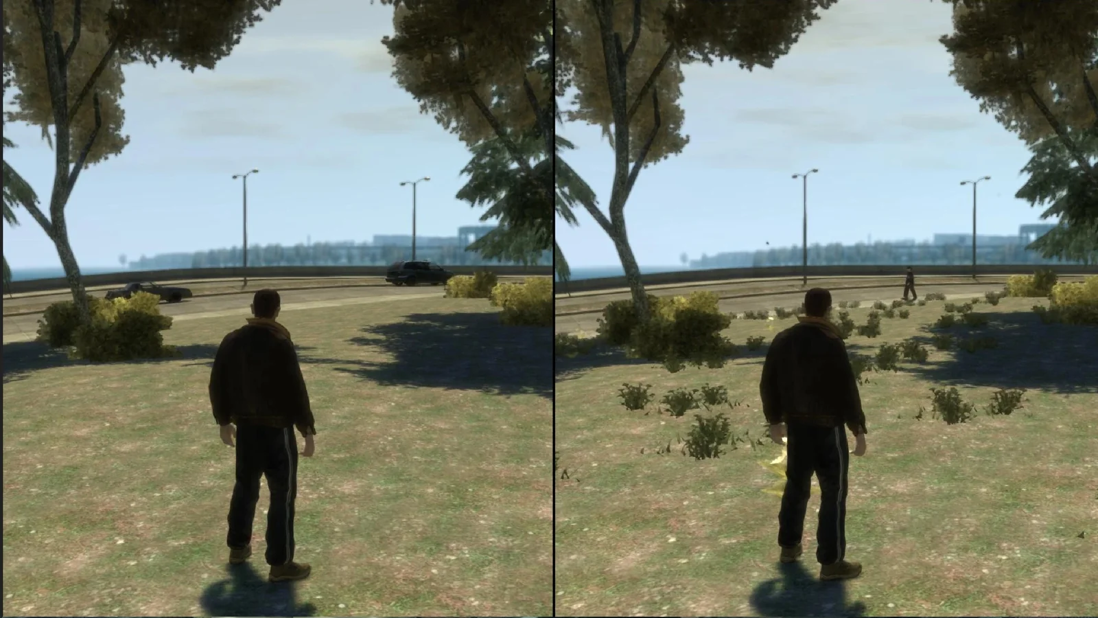 Сравнение растительности до и после Various Fixes в GTA IV