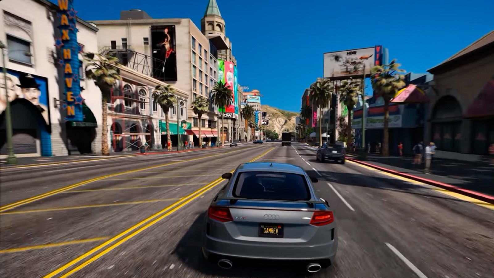 Автомобиль Audi на улице Лос-Сантоса — скриншот GTA 5 Redux