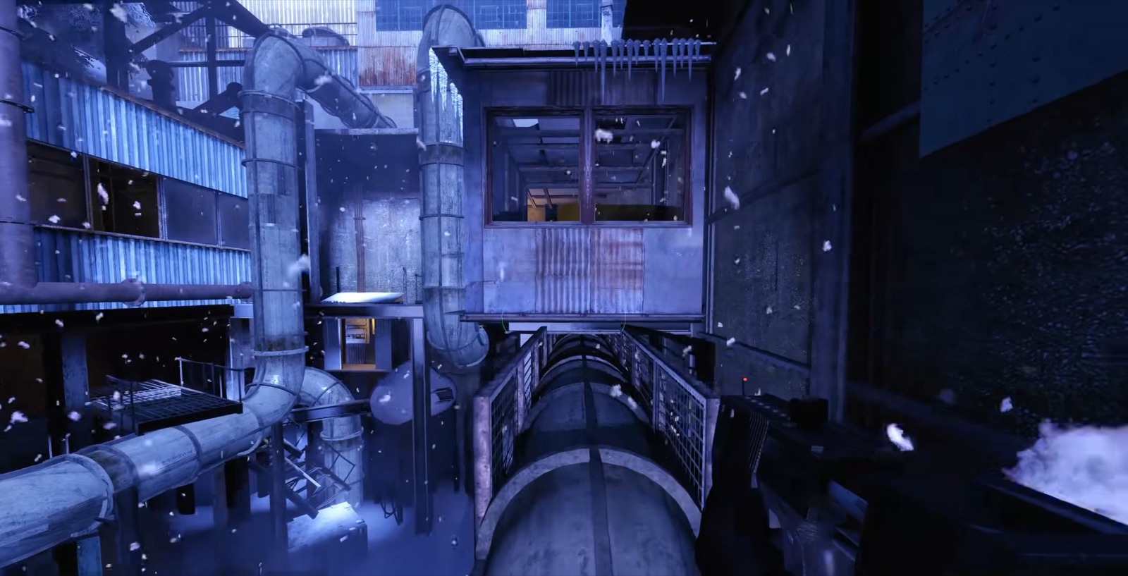 Заснеженный промышленный комплекс в Snowdrop Escape
