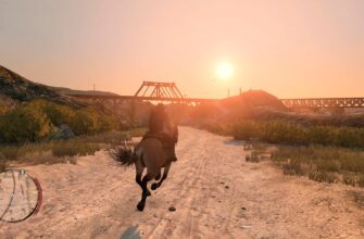 Джон Марстон скачет к мосту на закате с Reality Redemption