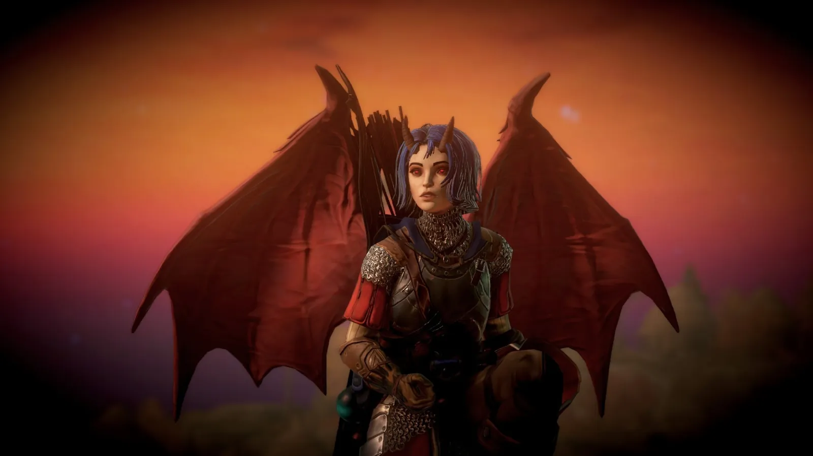 Персонаж с крыльями в Pathfinder: Wrath of the Righteous