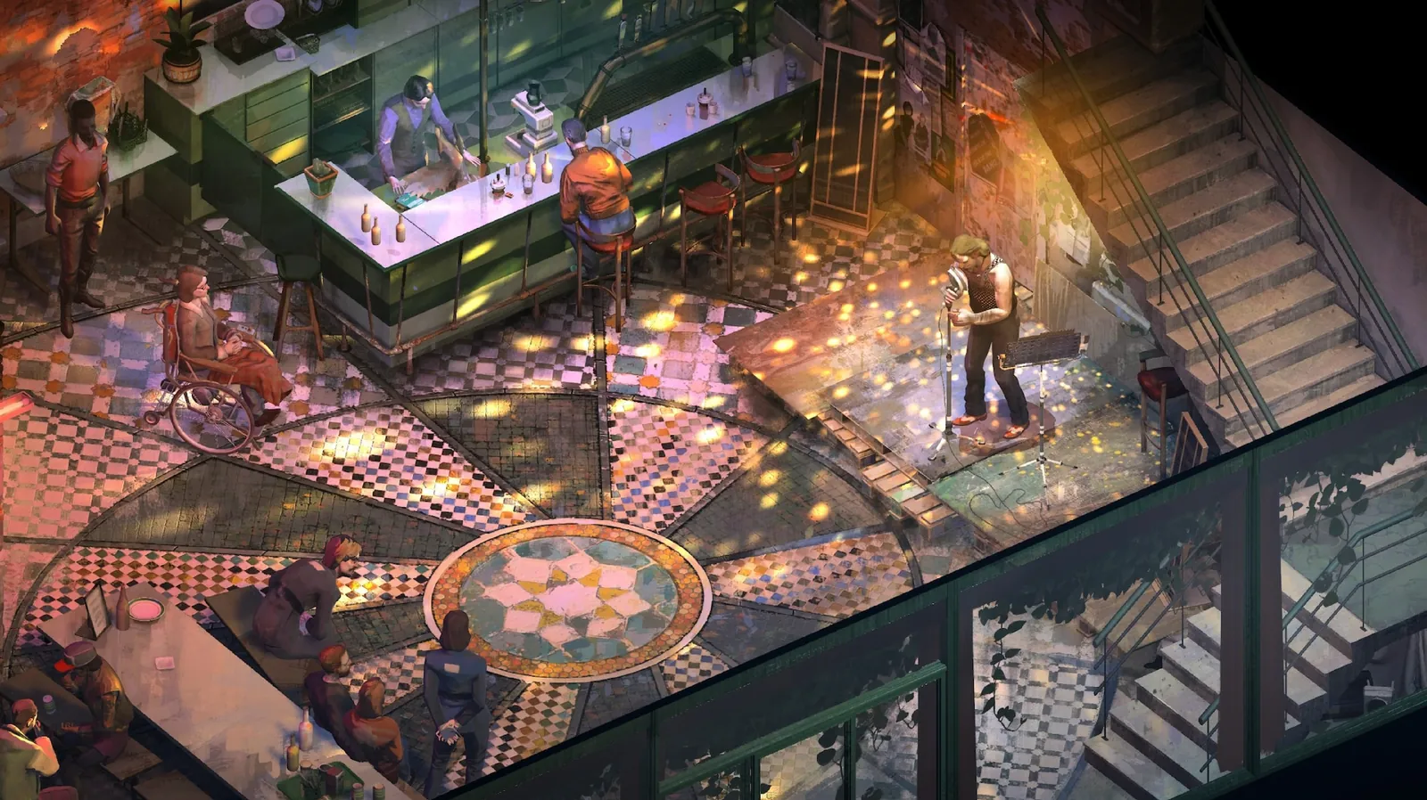 Танцпол в церкви в Disco Elysium